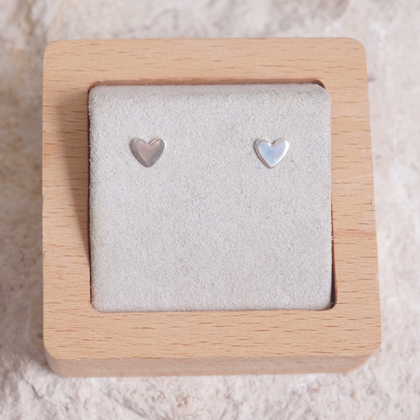 Tiny Heart Earrings – Sterling Silver