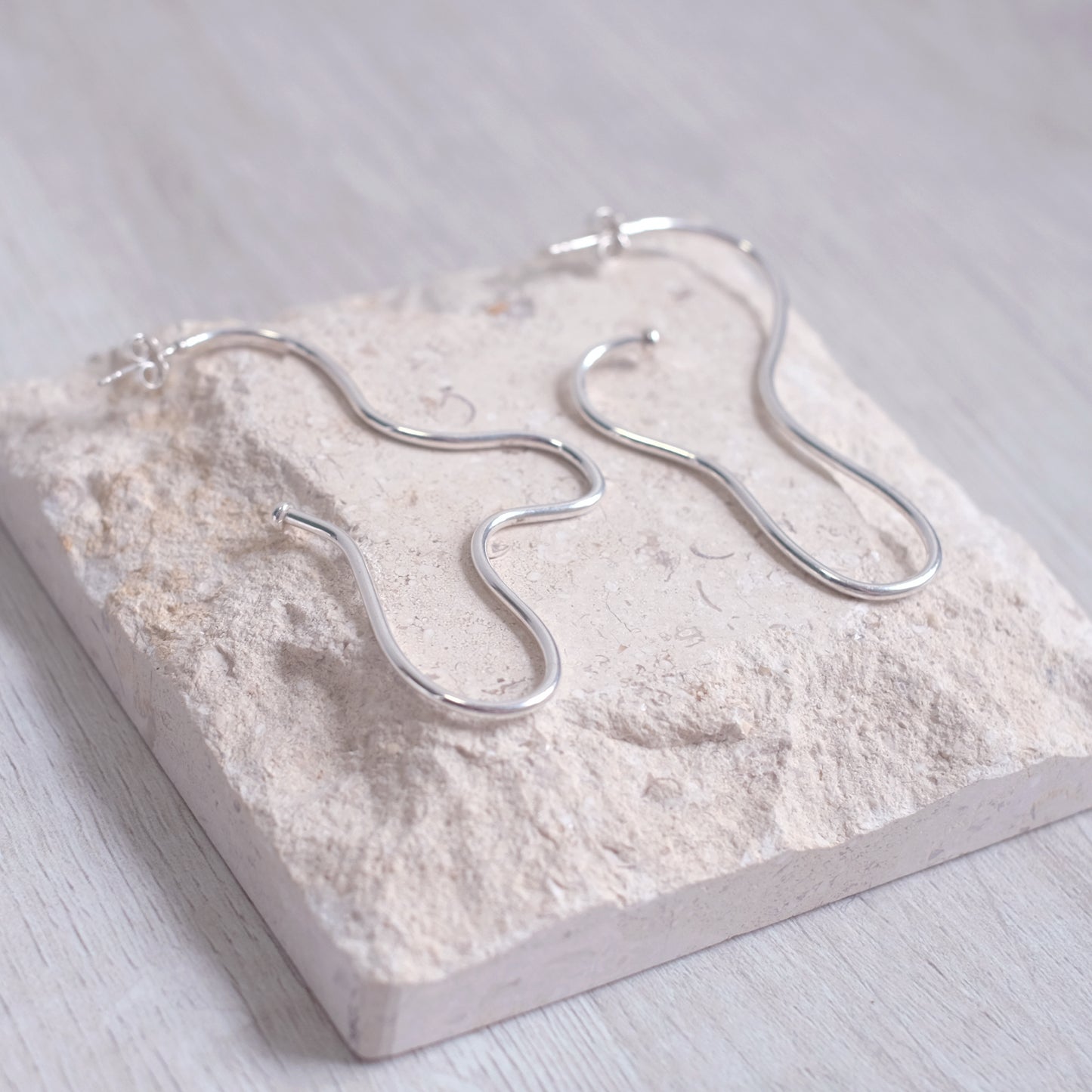 Chemins Earrings – Sterling Silver, Version 1