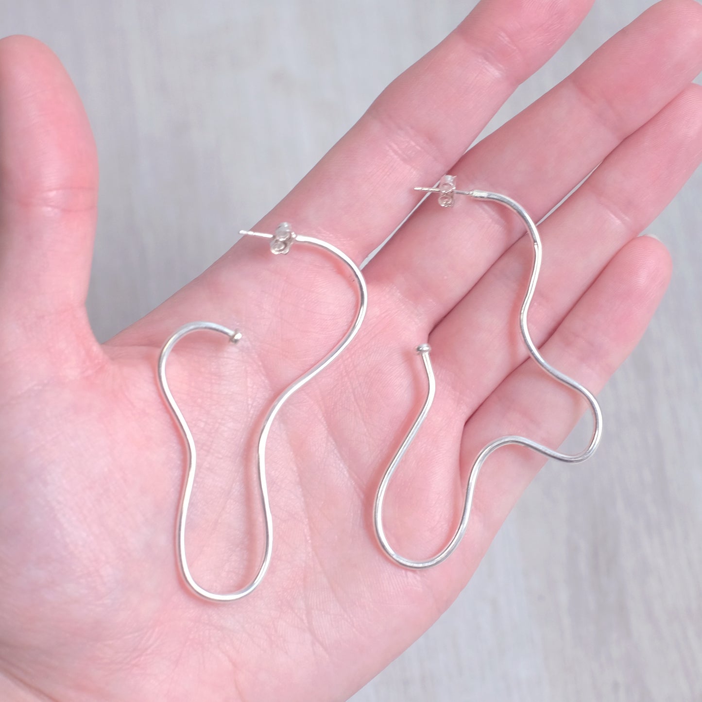 Chemins Earrings – Sterling Silver, Version 1