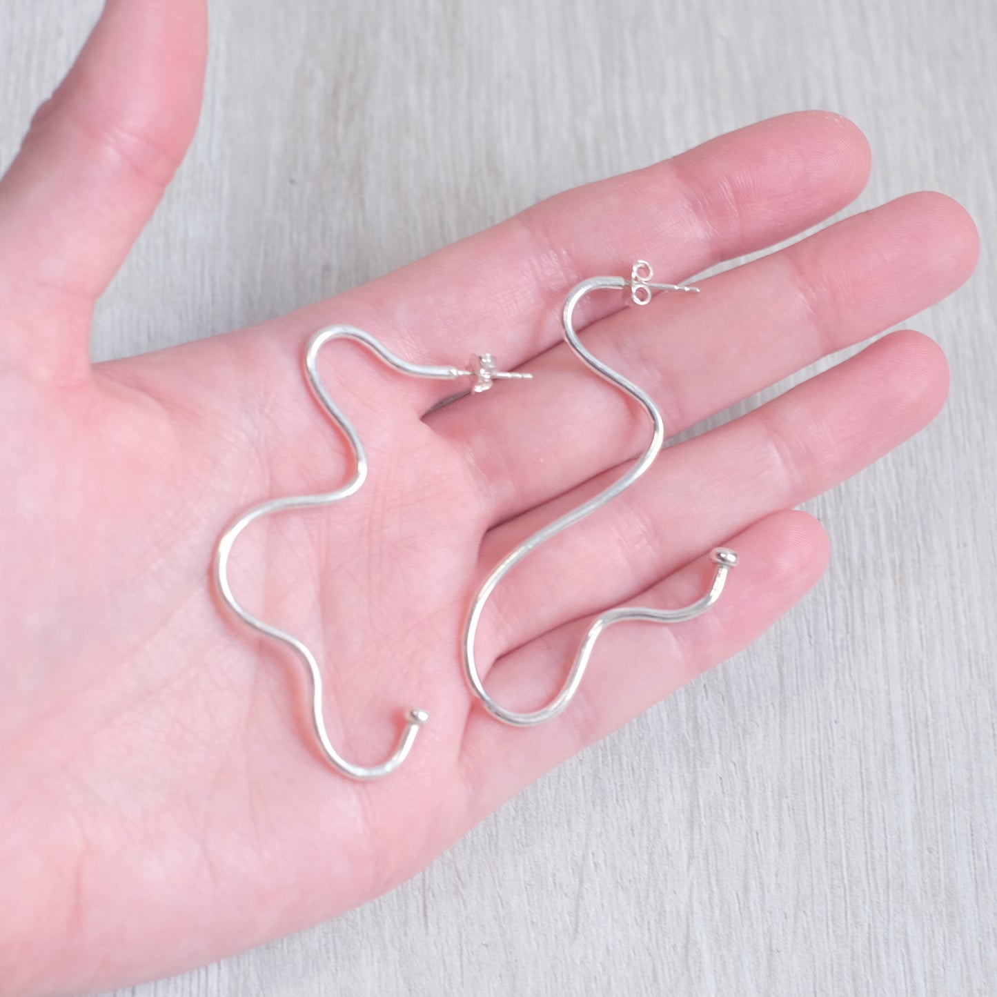 Chemins Earrings – Sterling Silver, Version 2