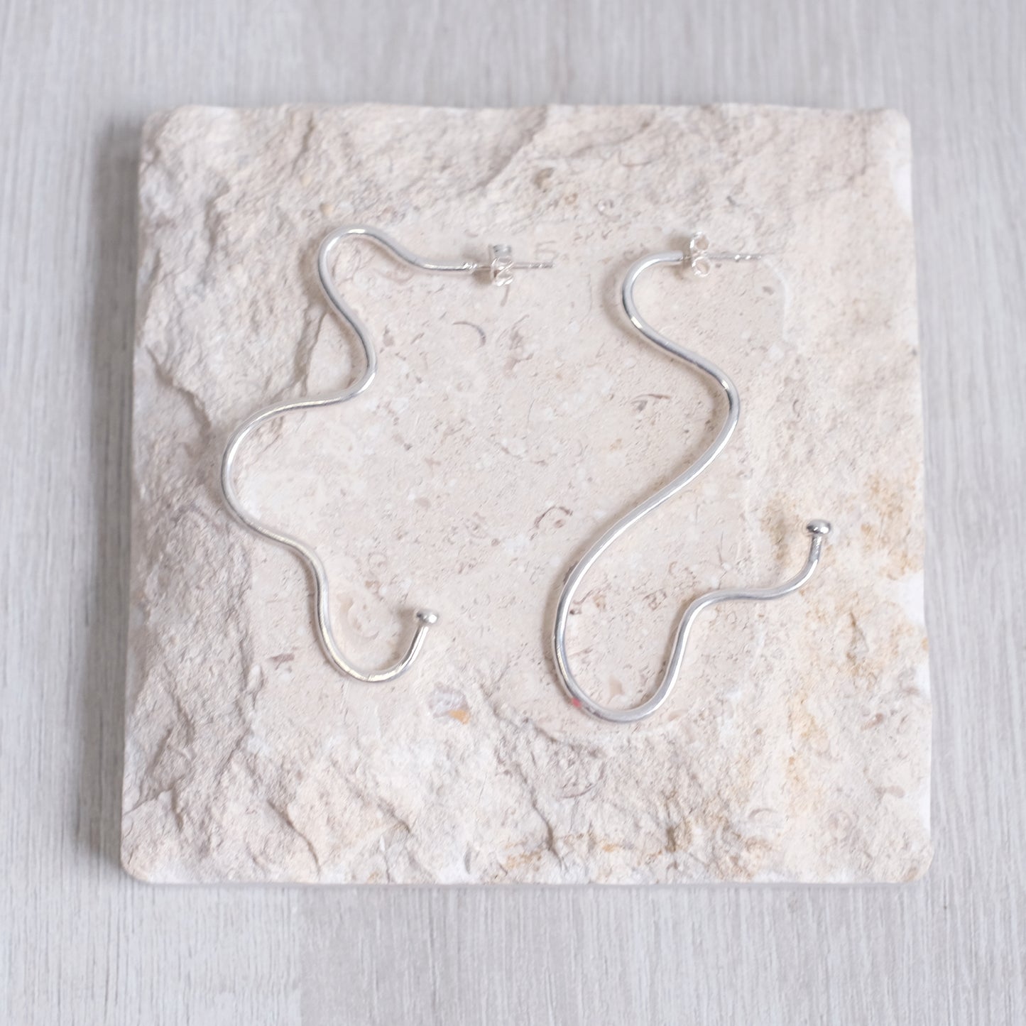 Chemins Earrings – Sterling Silver, Version 2