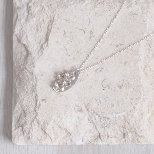 Collier 4 petites fleurs en argent sterling