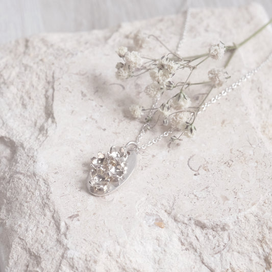 Collier 4 petites fleurs en argent sterling