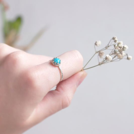 Planets – Sterling Silver Ring with Turquoise