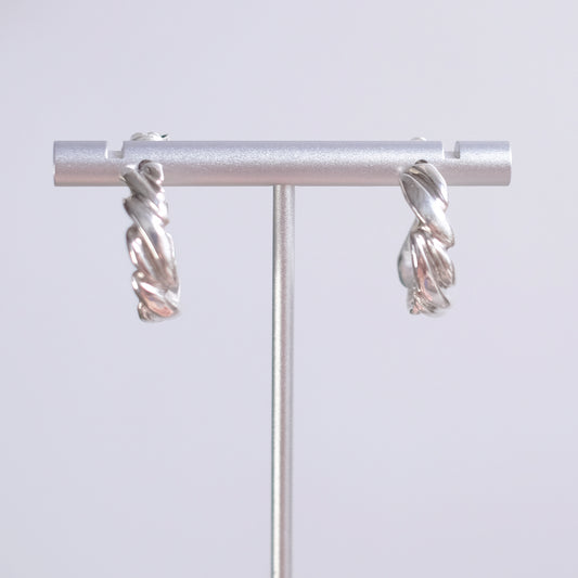 Twist Hoop Earrings – Sterling Silver
