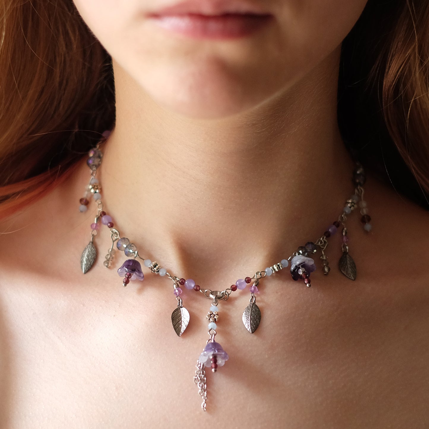 Jardin Violet – Stainless Steel Necklace