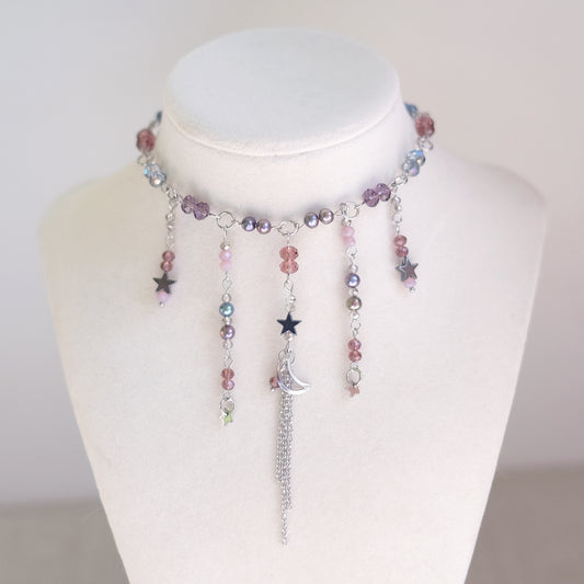 Cascade of Shooting Stars Choker – Stainless Steel