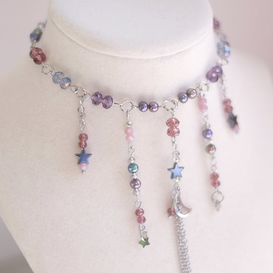 Cascade of Shooting Stars Choker – Stainless Steel
