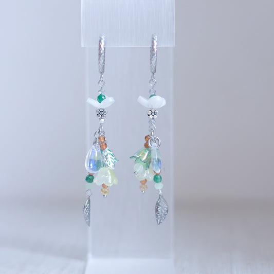 Forest Fairy Hoop Earrings – Silver Stainless Steel