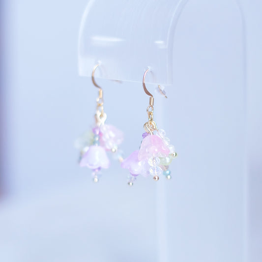 Little Flower Bouquet Earrings – Gold Stainless Steel
