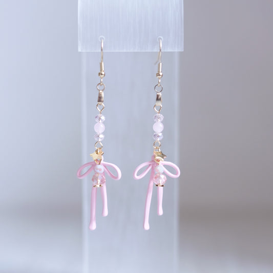 Coquettes Roses Earrings – Gold Stainless Steel