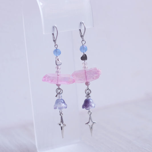 Ahri K/DA Inspired Earrings – Stainless Steel & Quartz