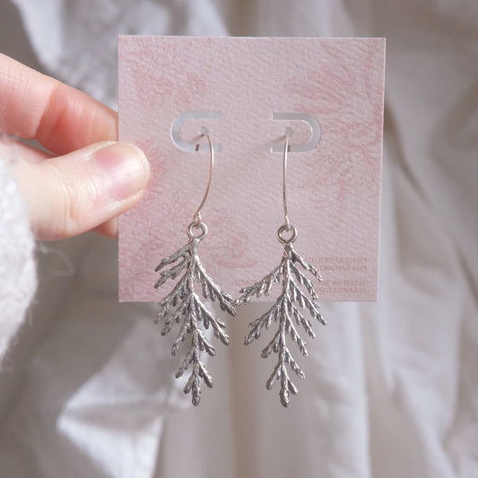 Cedar Branches – Sterling Silver Earrings