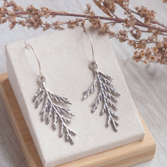 Cedar Branches – Sterling Silver Earrings