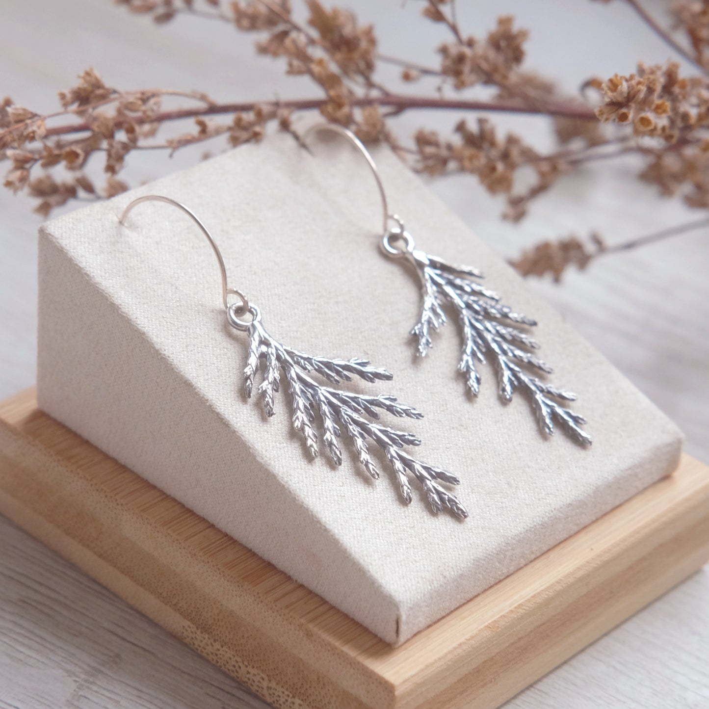Cedar Branches – Sterling Silver Earrings