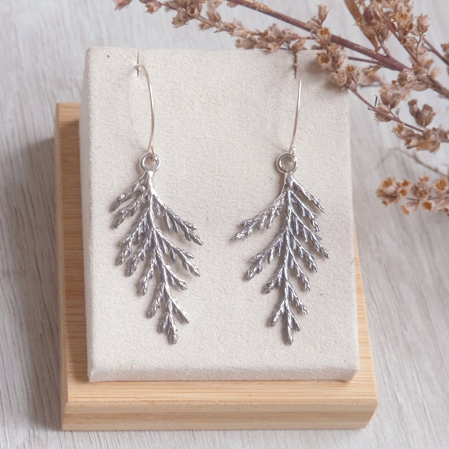 Cedar Branches – Sterling Silver Earrings