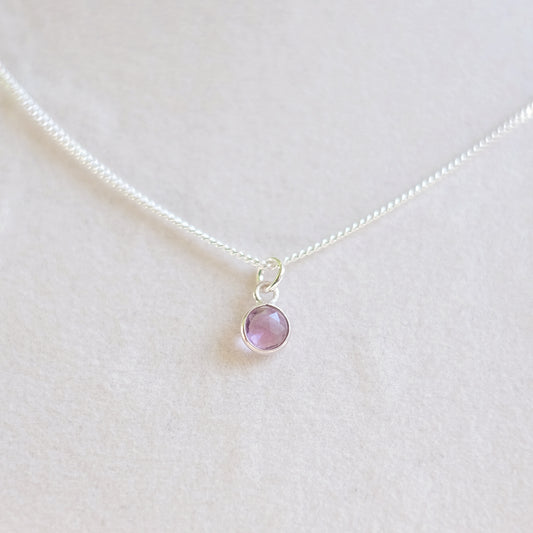 Delicate Amethyst Necklace – Sterling Silver