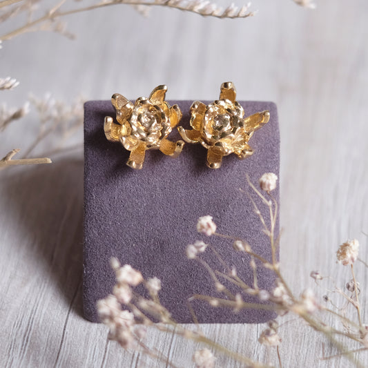 Chrysanthemum – 14K Vermeil Earrings
