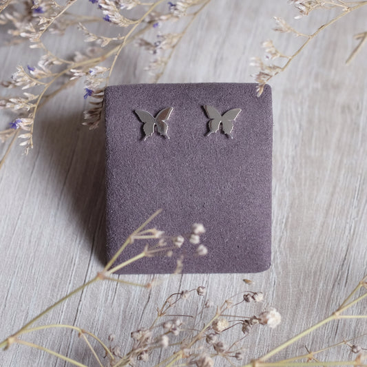 Tiny Butterfly Studs – Sterling Silver