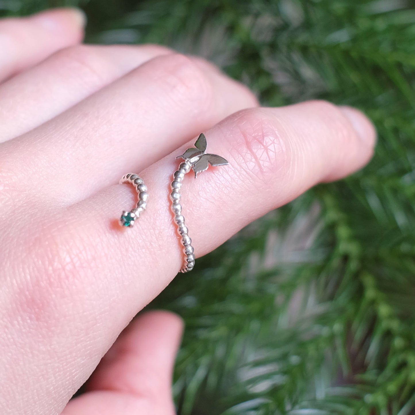 Papillon - bague en argent sterling