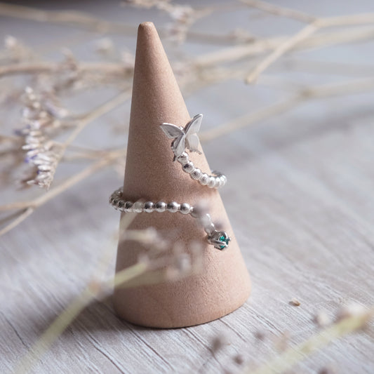 Papillon - bague en argent sterling