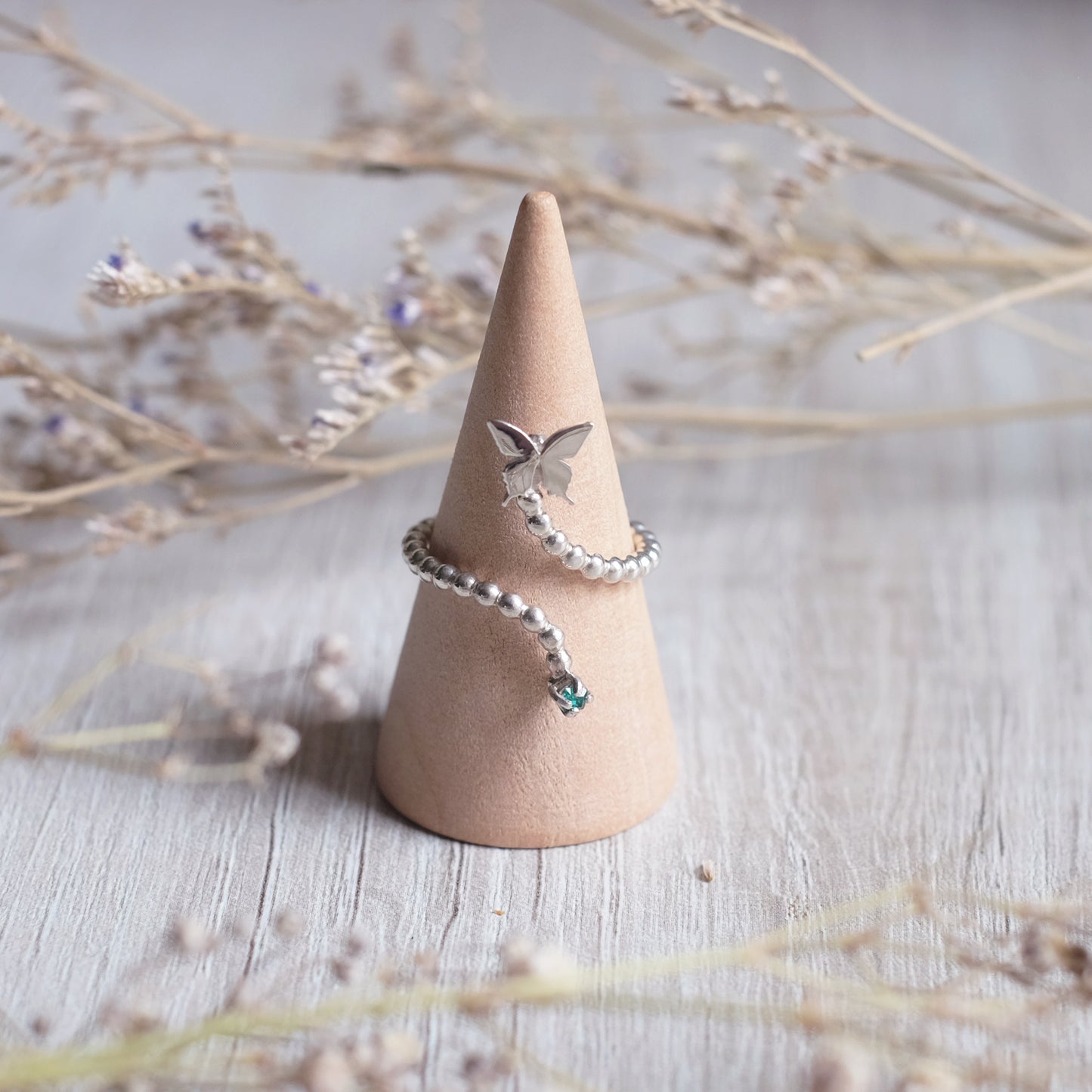 Papillon - bague en argent sterling