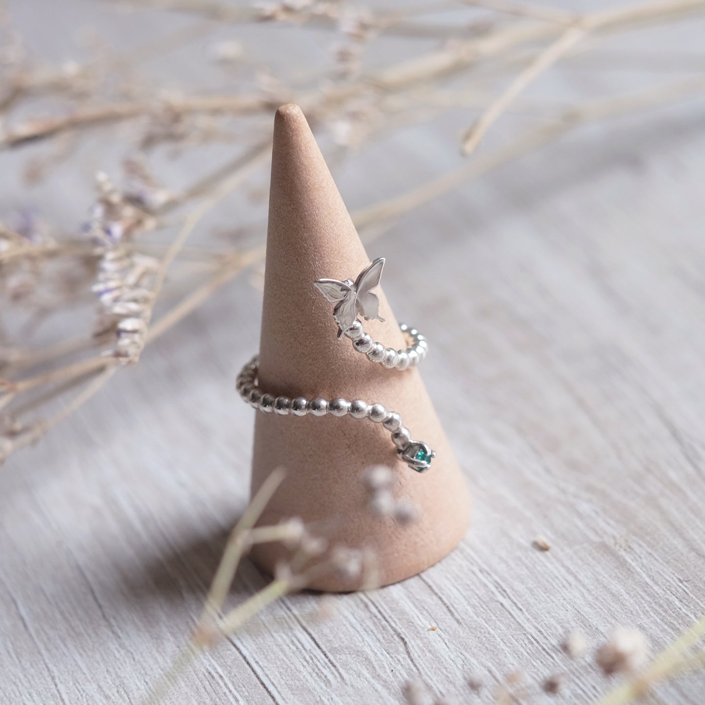 Papillon - bague en argent sterling