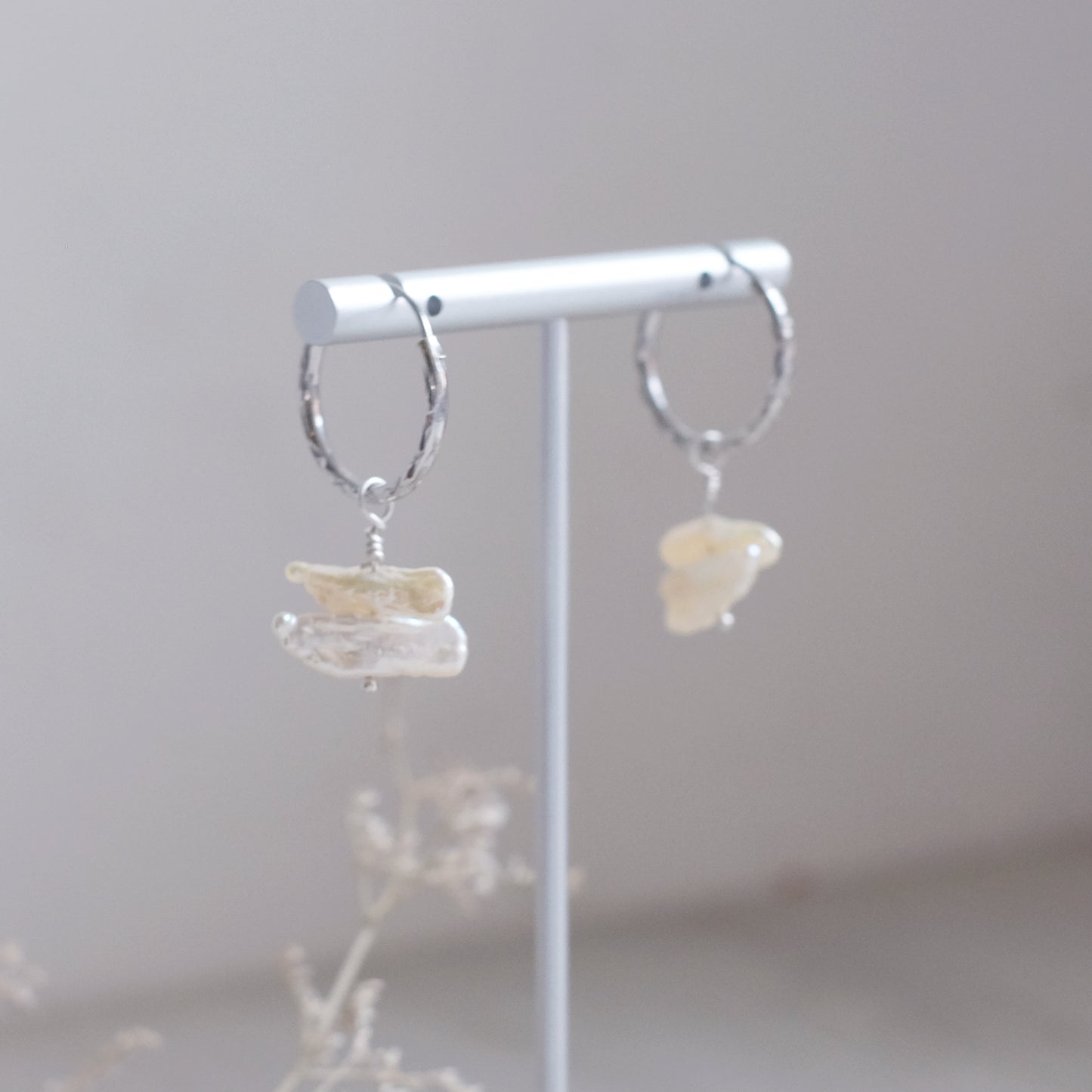 Hoop Sleepers with Freshwater Pearls