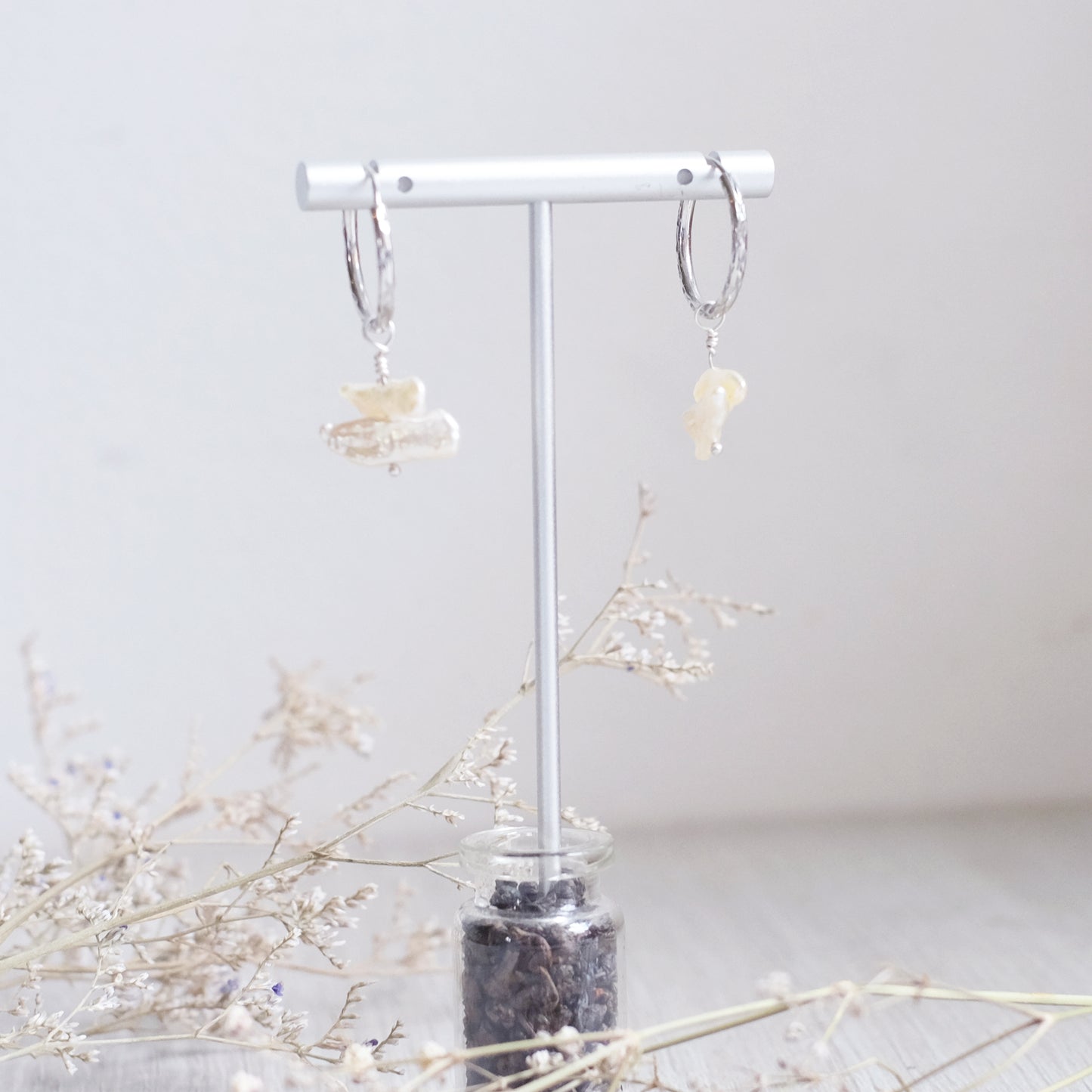 Hoop Sleepers with Freshwater Pearls