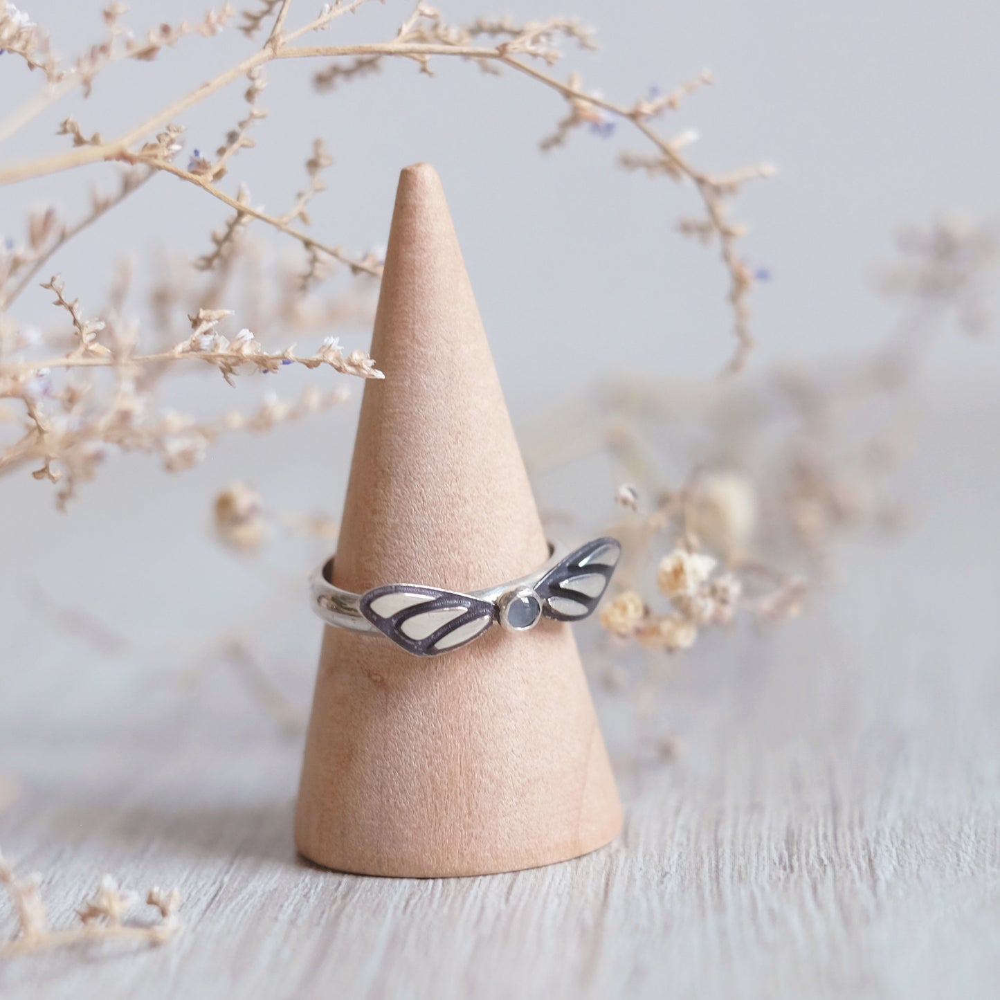 “Navi” Ring with Blue Chalcedony – Size 6.25