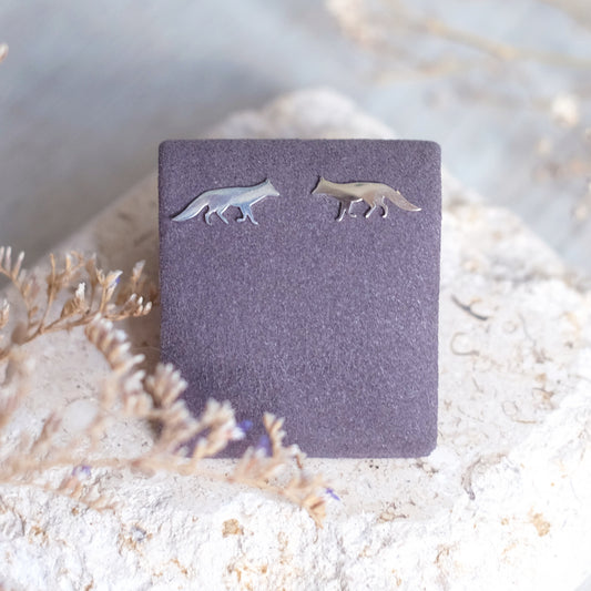 Tiny Fox Studs – Sterling Silver