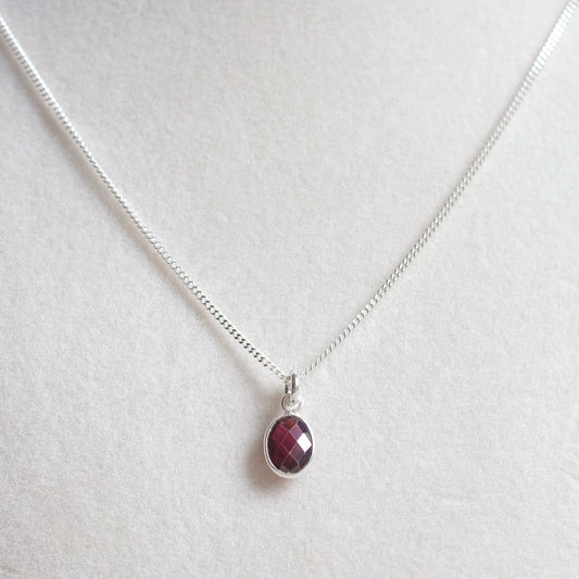 "Rupee" Necklace with Garnet