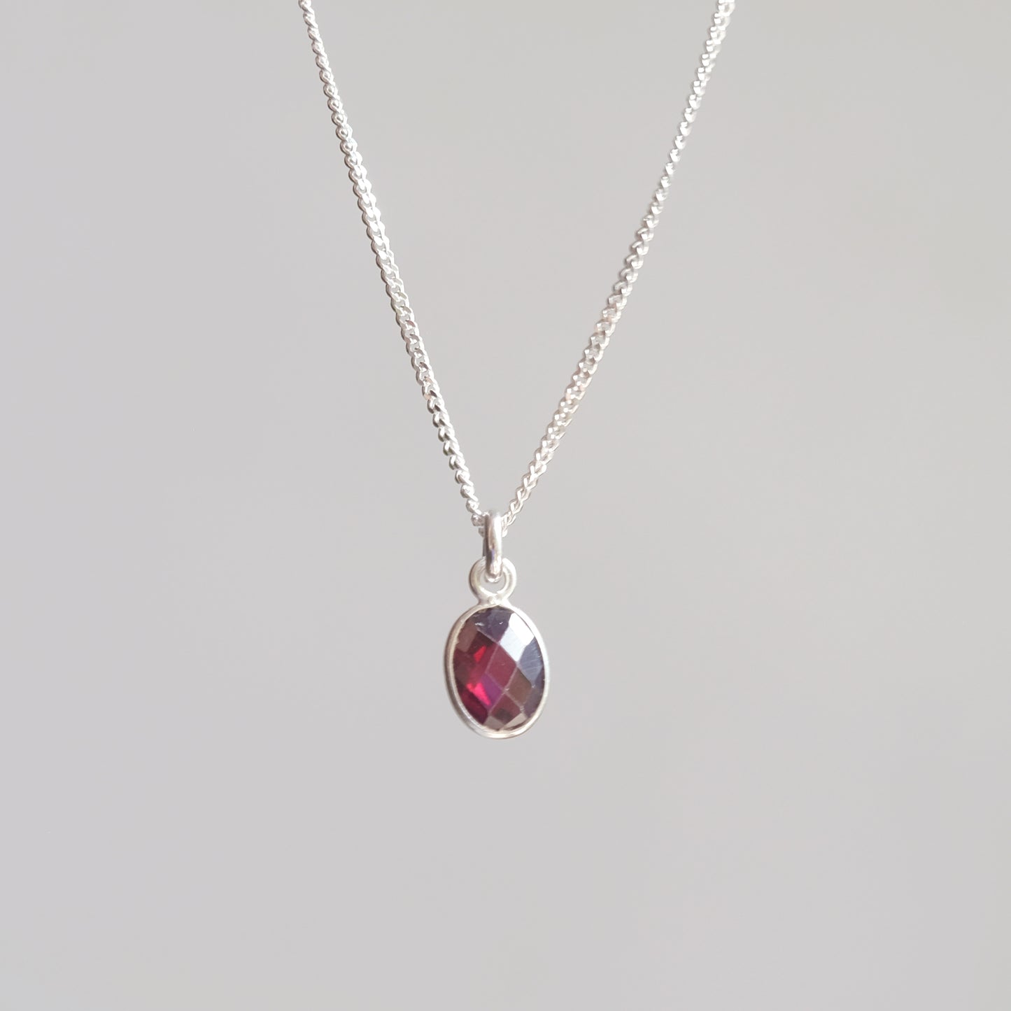 "Rupee" Necklace with Garnet