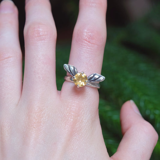 “Golden Snitch” Ring with Citrine – Size 6.75