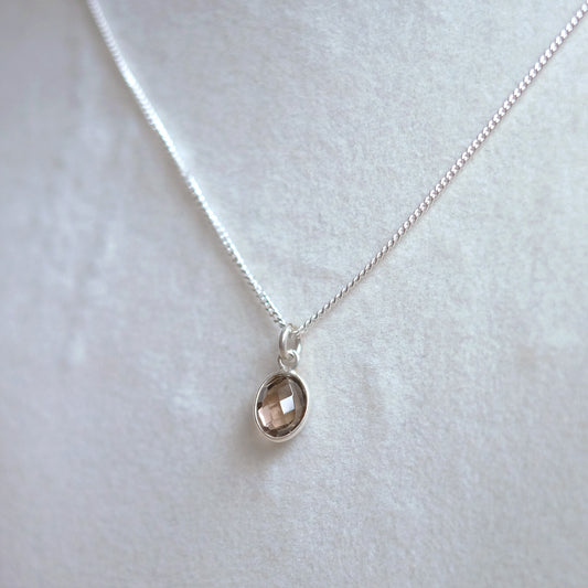 Oval Smoky Quartz Necklace