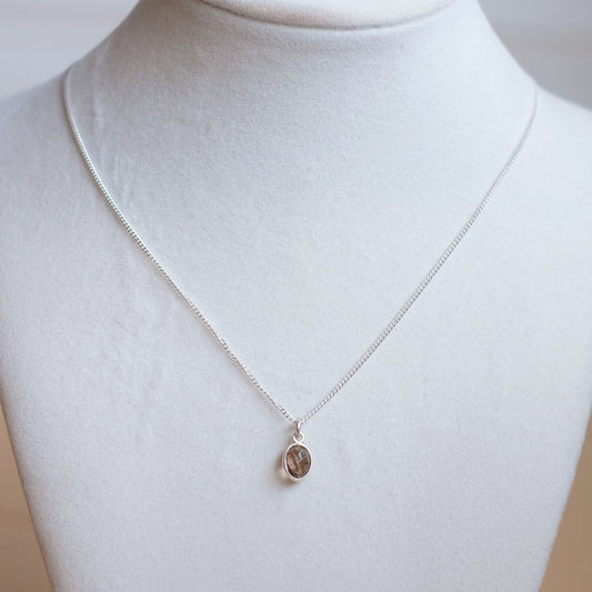 Oval Smoky Quartz Necklace
