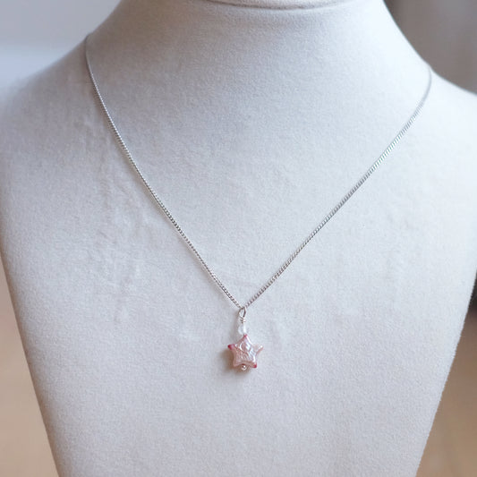 Collier étoile de nacre, version rose