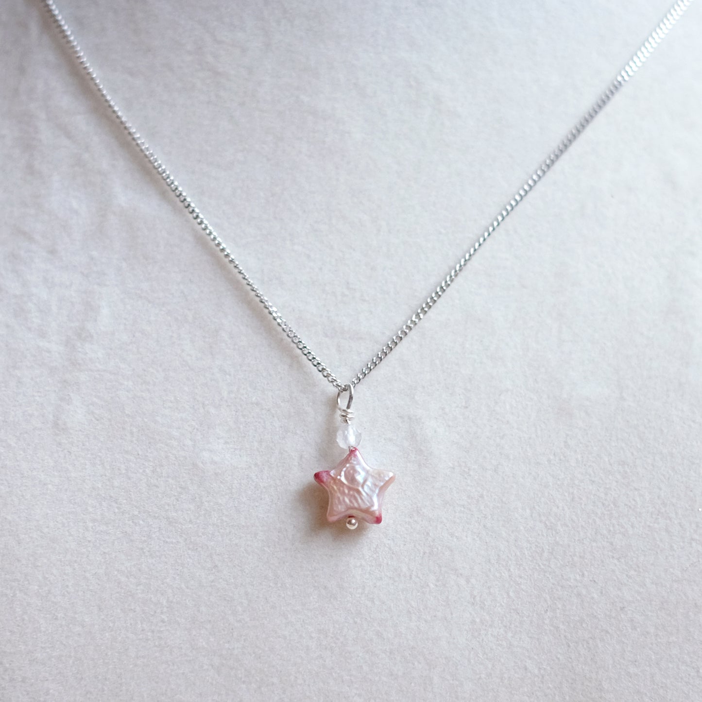 Mother-of-Pearl Star Necklace – Rose Edition