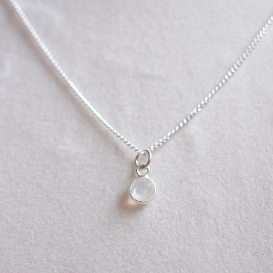 Tiny Quartz Necklace – Sterling Silver