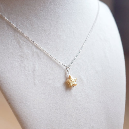 Collier étoile de nacre, version jaune