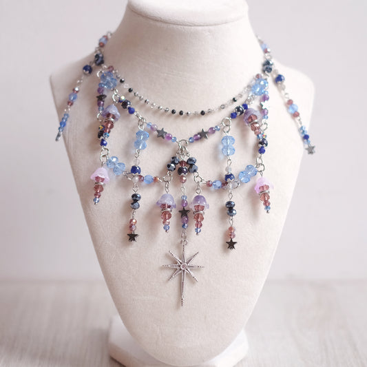 "Sky and Jellyfishes" Necklace Set