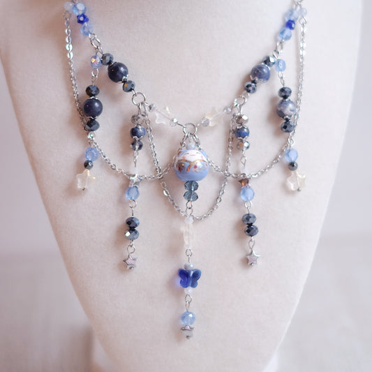 "Lucky Cat" Necklace – Blue Edition