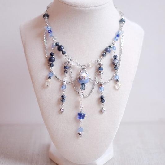 "Lucky Cat" Necklace – Blue Edition