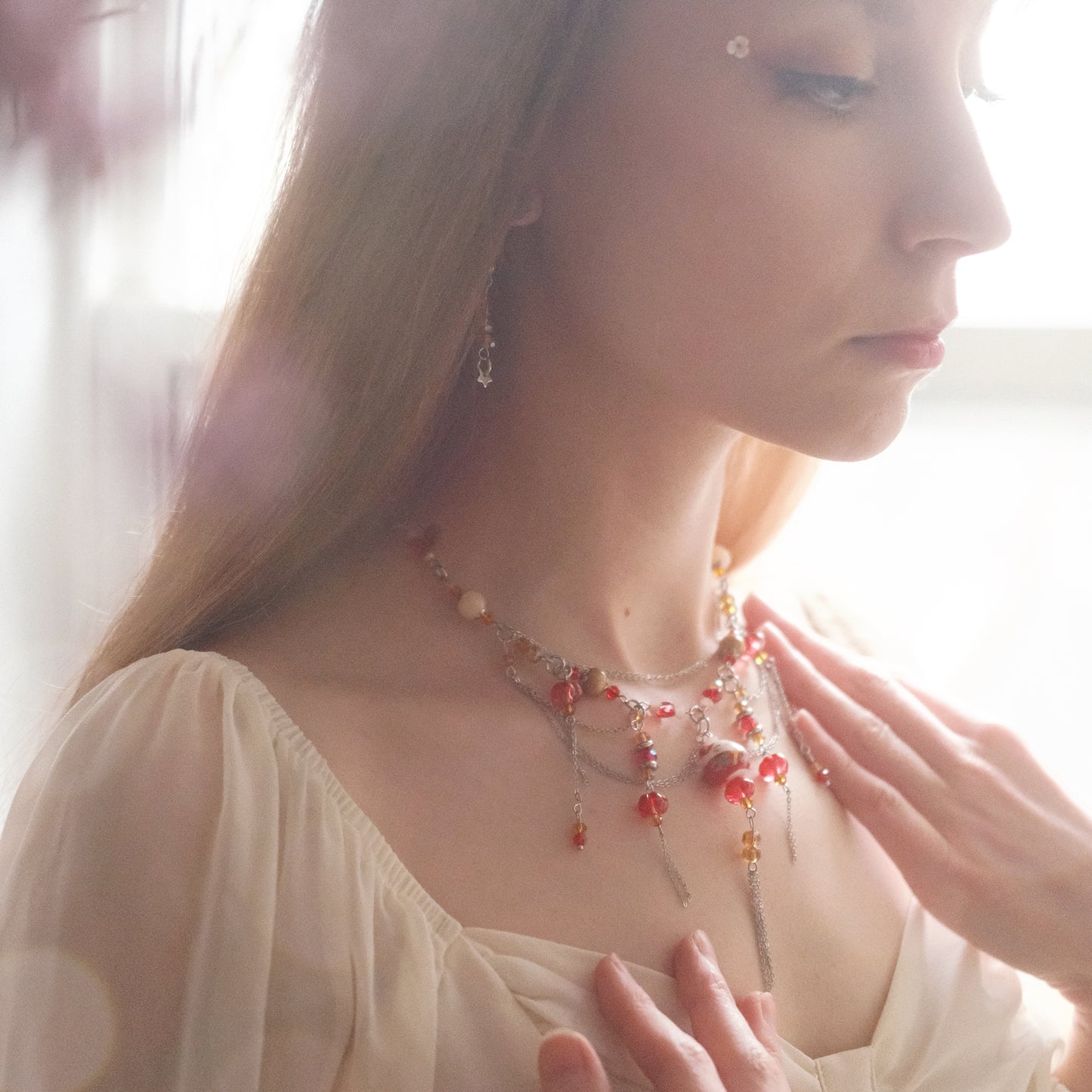 Lucky Cat Necklace – Red Edition