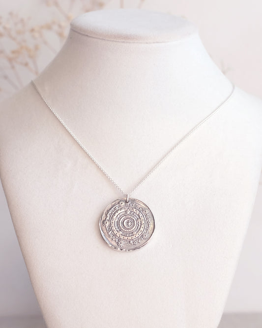 Collier Couronne de fleurs en argent sterling
