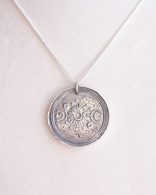 Collier Couronne de fleurs en argent sterling