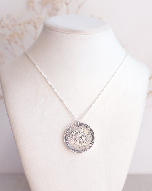 Collier Couronne de fleurs en argent sterling
