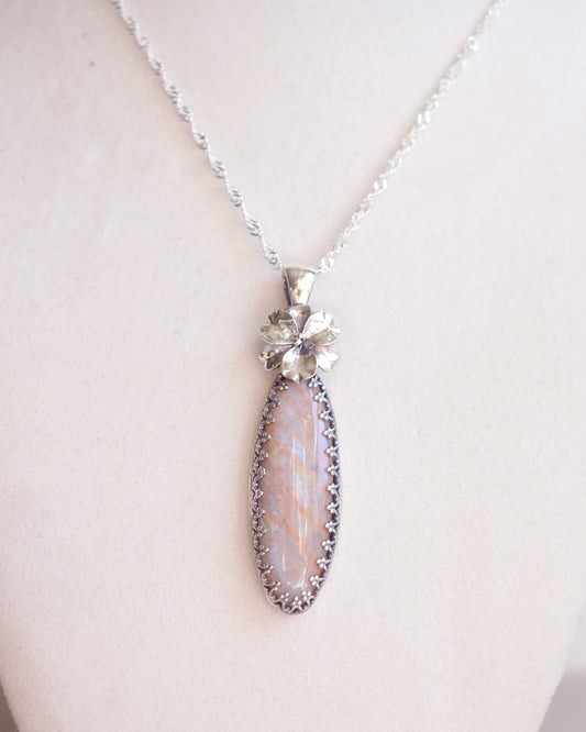 Collier Couronne de fleurs en argent sterling