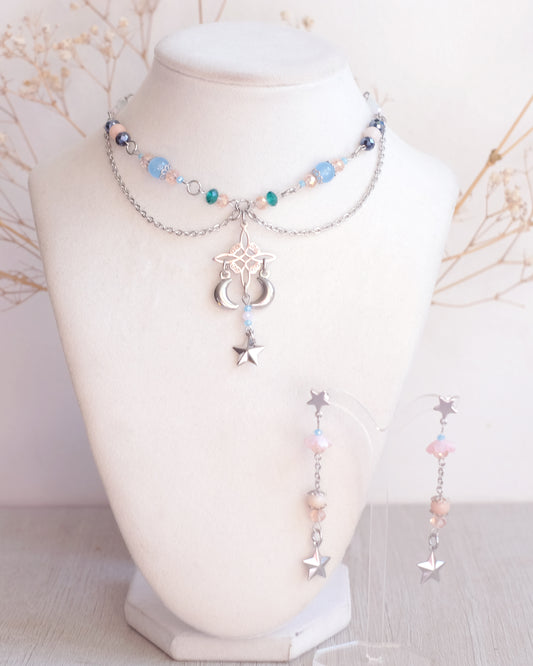 Celestial pendulum jewelry set – Stainless Steel