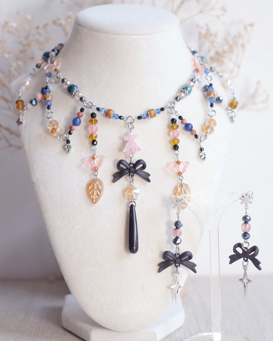 Amber garden jewelry set – Stainless Steel